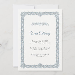 Ditsy Floweret Baby Shower Invitation