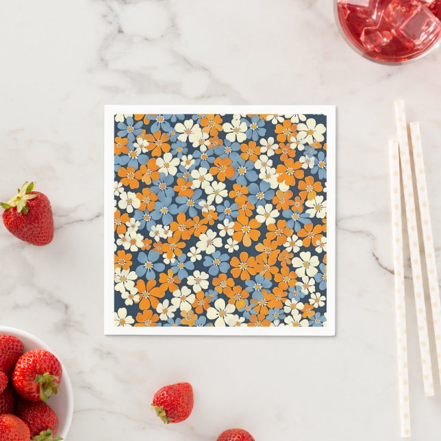 Ditsy Flowers Pattern  Napkin (Insitu)