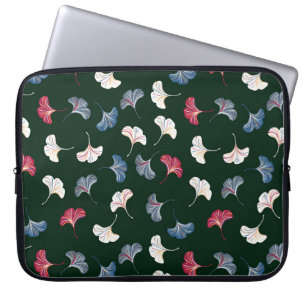 Ditsy Ginkgo: Dark Autumn Seamless. Laptop Sleeve