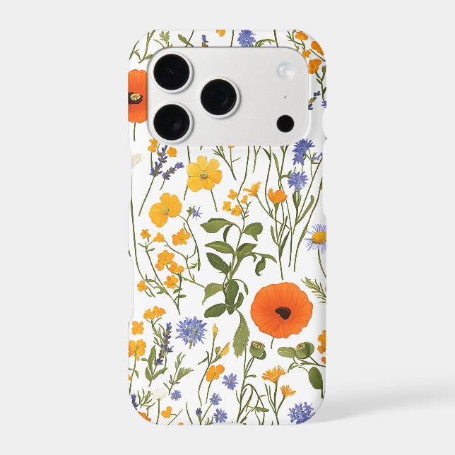 Ditsy Meadow Floral Pattern iPhone Case (Back)