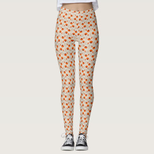 Ditsy Orange Floral Leggings