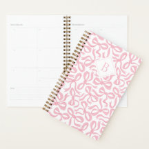 Ditsy Preppy Pink Bow Monogram