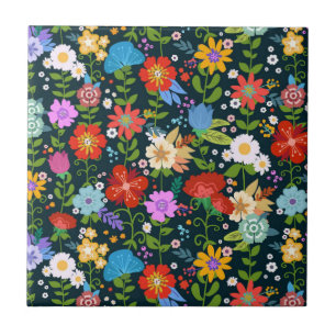 Ditsy seamless Flowers Pattern-13554 Tile