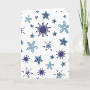 Ditsy Snowflake pattern backgrounds textures Card