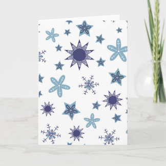 Ditsy Snowflake pattern backgrounds textures Card