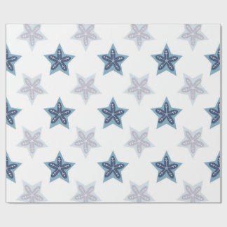 Ditsy Snowflake pattern backgrounds textures Wrapping Paper