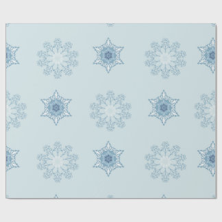 Ditsy Snowflake pattern backgrounds textures Wrapping Paper