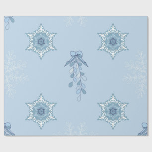 Ditsy Snowflake pattern backgrounds textures Wrapping Paper