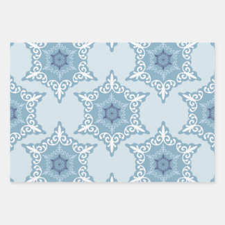 Ditsy Snowflake pattern backgrounds textures Wrapping Paper Sheet