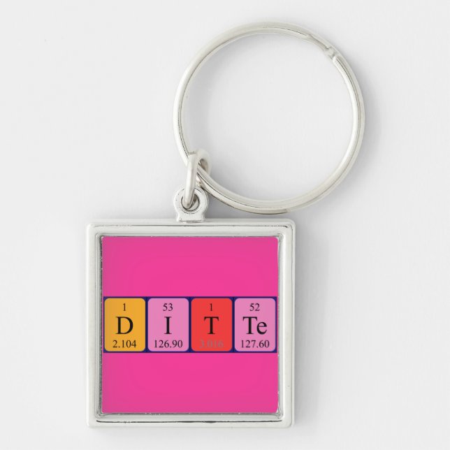Ditte periodic table name keyring (Front)