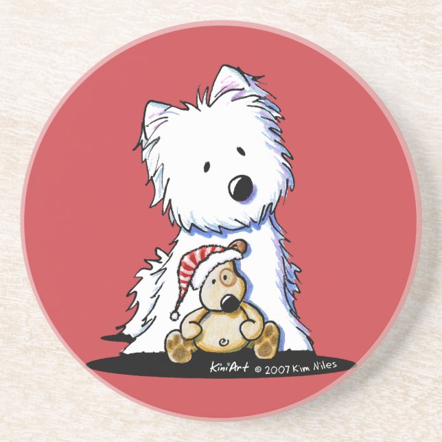 Ditto & Pudge Westie Dog Coaster (Front)
