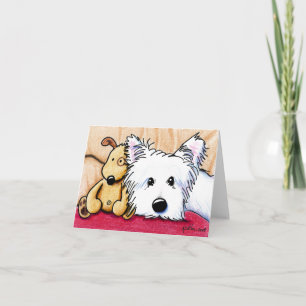 Ditto & Pudge Westie Dog Note Card