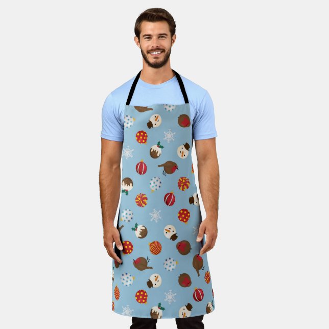 Ditzy Christmas Polkadots Apron (Worn)