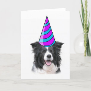 Ditzy Dogs~Greeting Card~Border Collie Birthday Card
