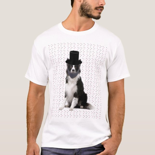 Ditzy Dogs~Original Tee~Border Collie T-Shirt (Front)