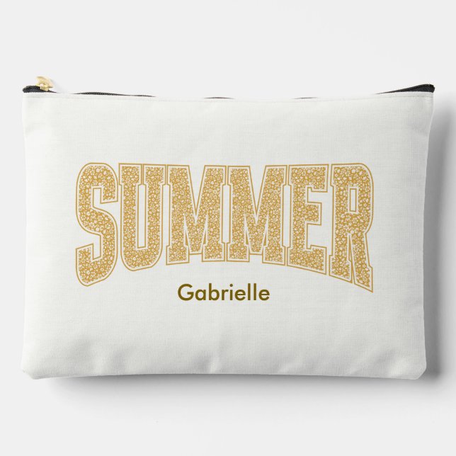 Ditzy Floral Sunset Summer Girls Trip Travel Accessory Pouch (Front)