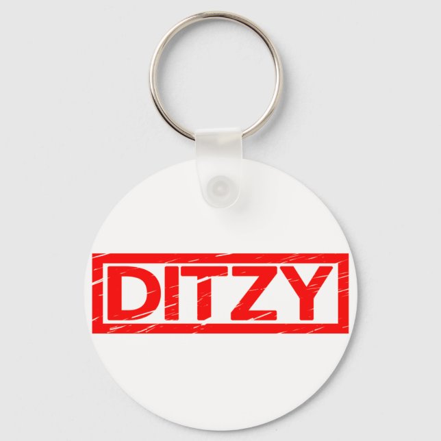 Ditzy Stamp Key Ring (Front)