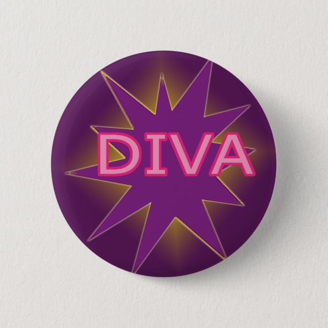 DIVA 6 CM ROUND BADGE (Front)