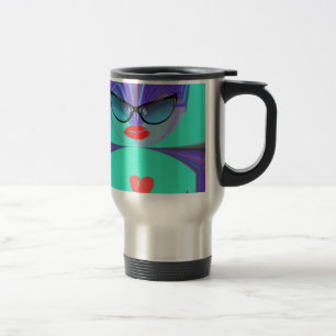 Diva Aura Vibrant Sunglasses Red Heart Designer Ki Travel Mug