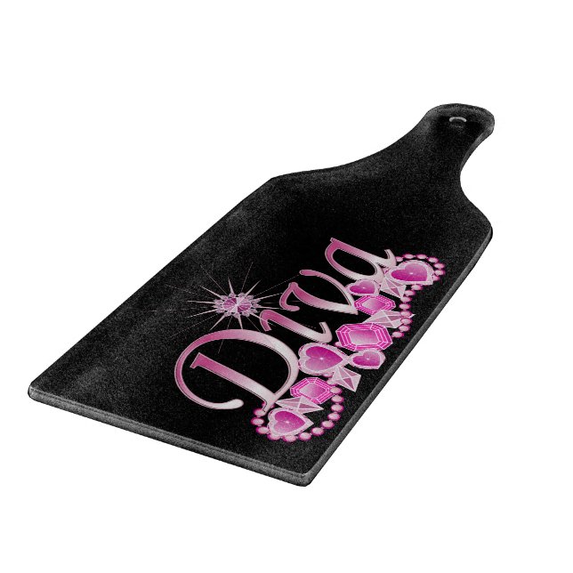 Diva Bling Cutting Board (Corner)