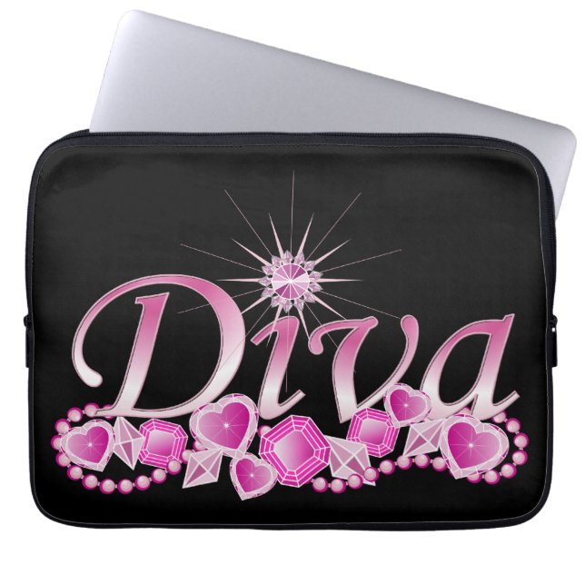 Diva Bling Laptop Sleeve (Front)