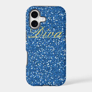 Diva Blue Faux Glitter