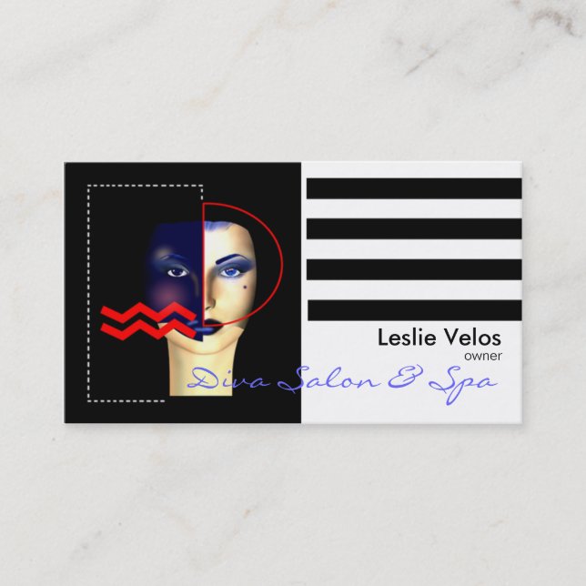 Diva Business Card template (Front)