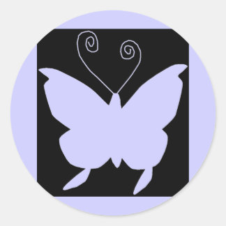 Diva Butterfly Classic Round Sticker