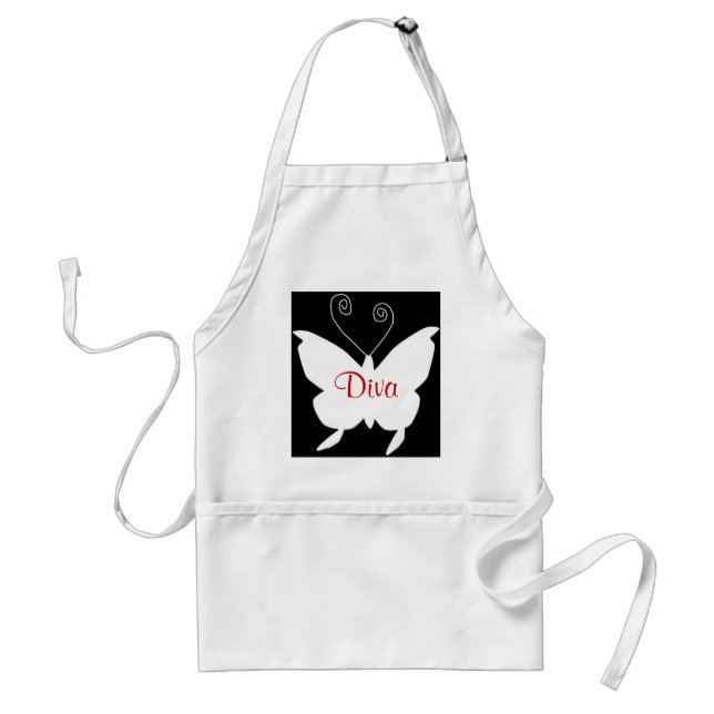 Diva Butterfly I Chef Standard Apron (Front)