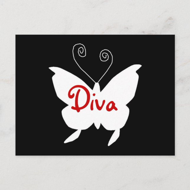 Diva Butterfly I Postcard (Front)
