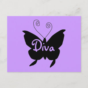 Diva Butterfly Postcard