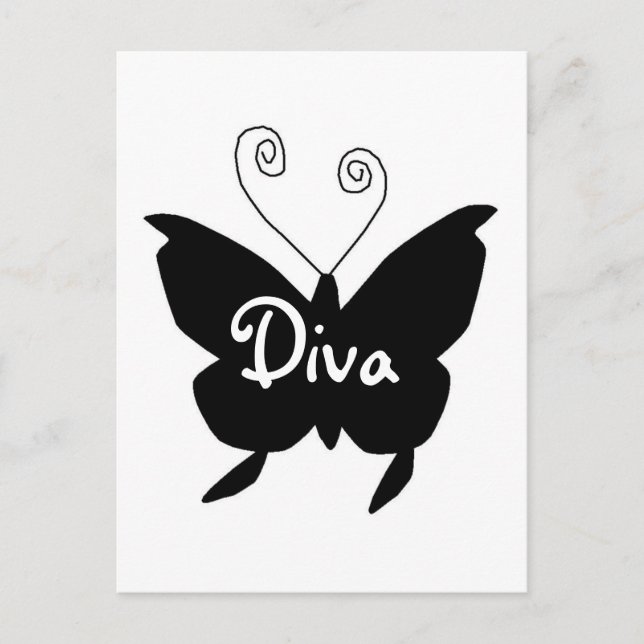 Diva Butterfly Postcard (Front)