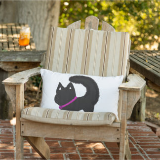 Diva cat with sparkle lumbar cushion