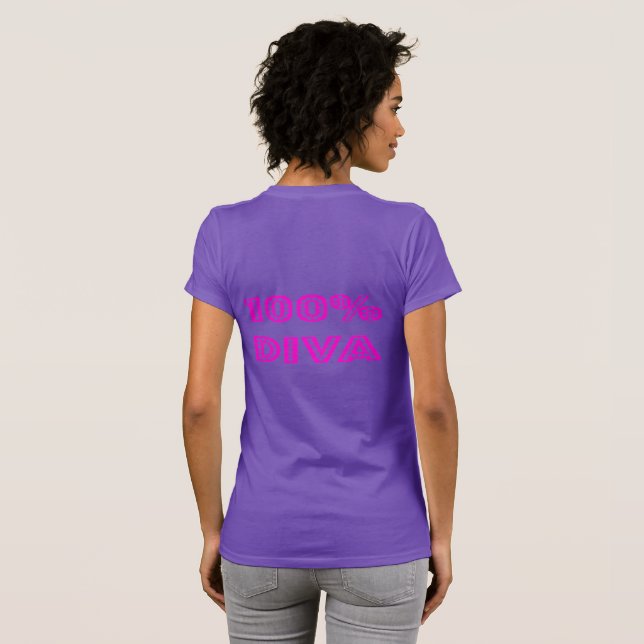 Diva cat with sparkle T-Shirt (Back Full)