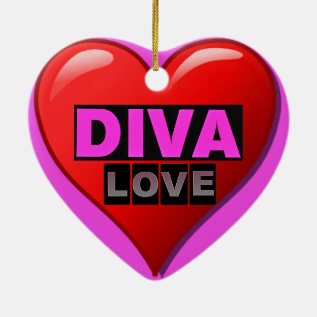 Diva Ceramic Tree Decoration (Back)