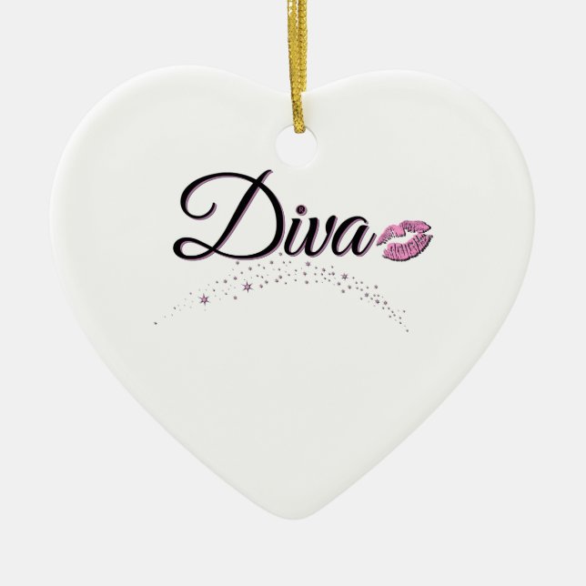 Diva Ceramic Tree Decoration (Front)