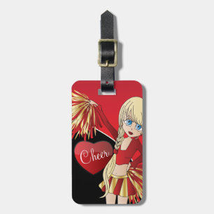 Diva Cheerleader DIY Text Red Luggage Tag