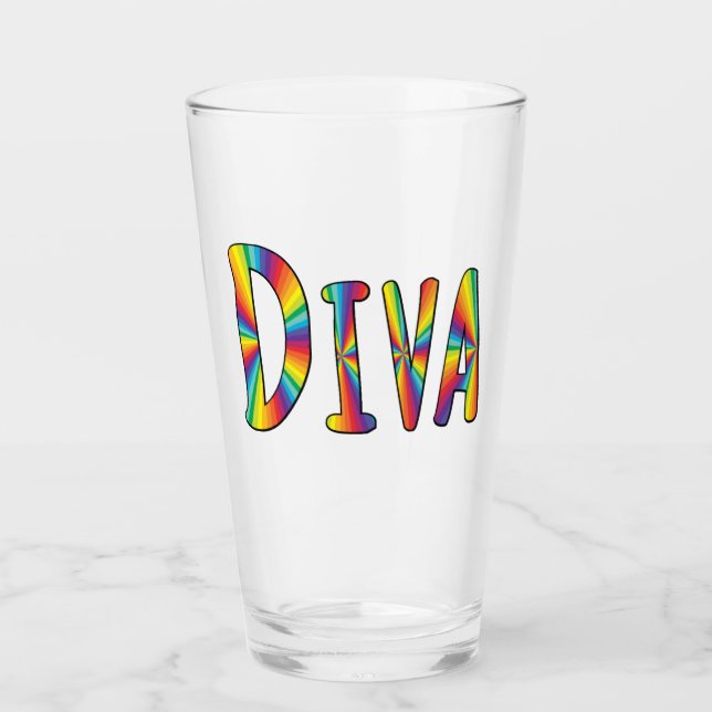 DIVA Colourful Fabulous Campy Glass (Front)