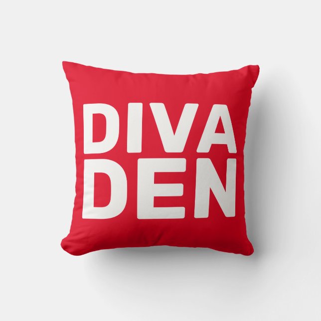DIVA DEN RED THROW PILLOWS (Front)