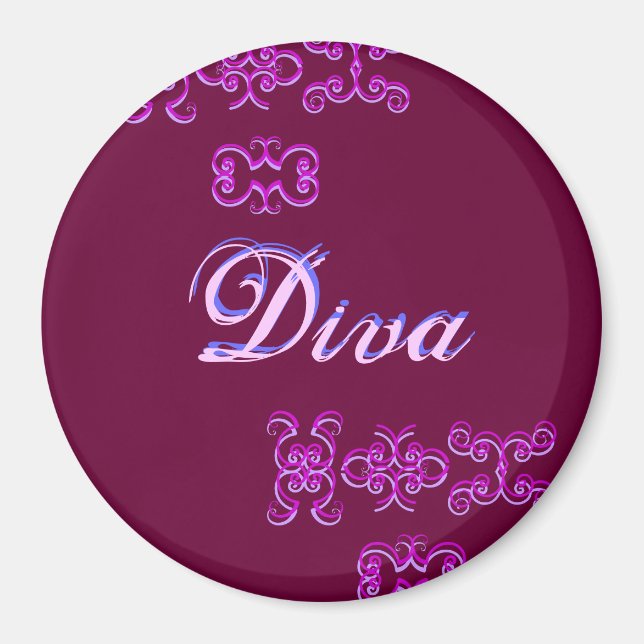 Diva Designer Name IV Magnet (Front)