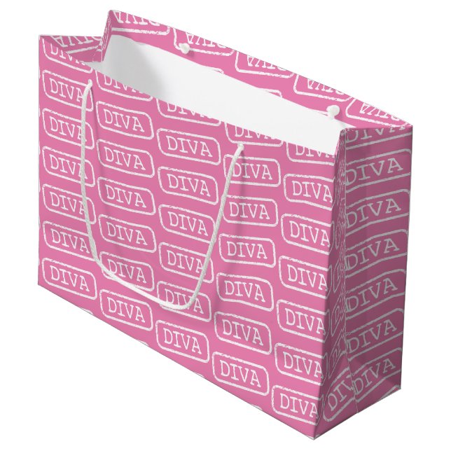 "DIVA DIVA DIVA" LARGE GIFT BAG (Front Angled)