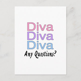 Diva Diva Diva Postcard