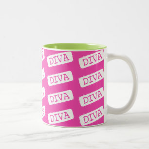 DIVA DIVA DIVA Two-Tone COFFEE MUG