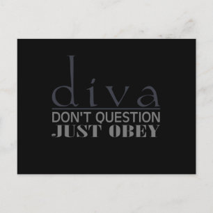 Diva: Don't Question Postcard