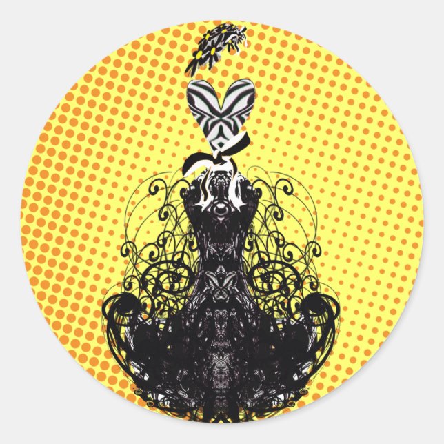 Diva Fashion Sticker - Orange (Front)