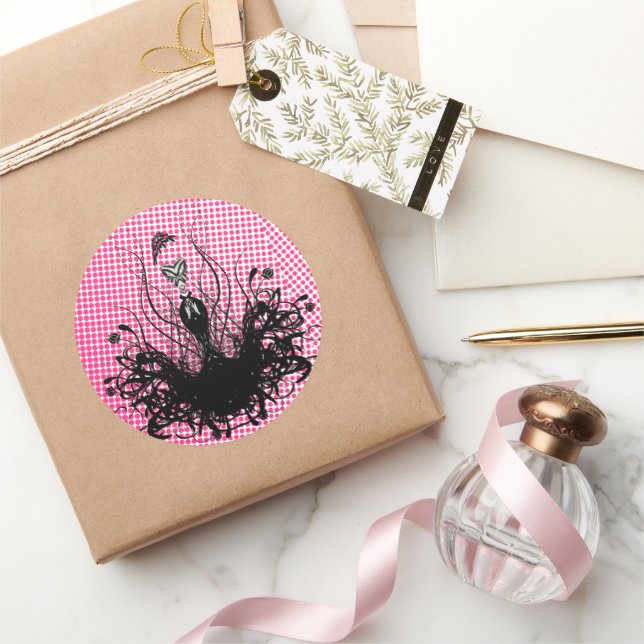 Diva Fashion Sticker - Raspberry Hot Bright Pink (Gifting)