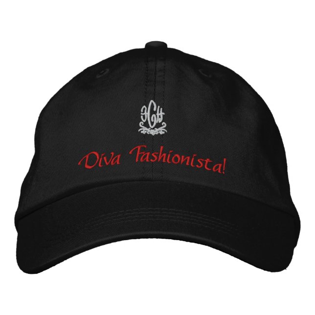 Diva Fashionista Embroidered Hat (Front)