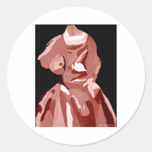 Diva Fashionista In Neutral Classic Round Sticker