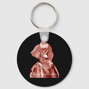 Diva Fashionista In Neutral Key Ring