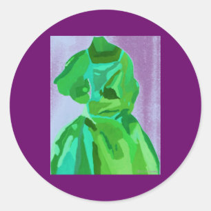 Diva Fashionista In Summer Classic Round Sticker